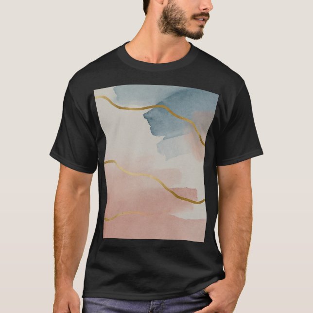 Watercolor art background . Wallpaper designwith  T-Shirt (Front)