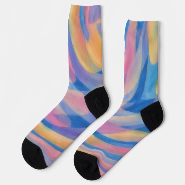 Watercolor Art Crazy Socks (Left)