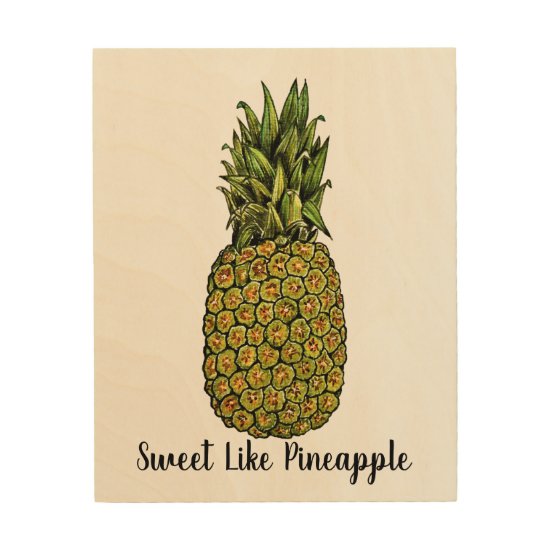 Watercolor Art Cute Pineapple