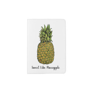 Watercolor Art Cute Pineapple Passport Holder