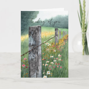 Watercolor art greeting card, floral, blank card