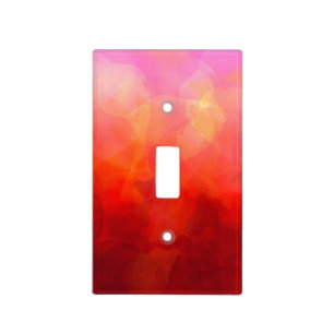 Watercolor Art in Reds, Orange and Yellow Light Switch Cover