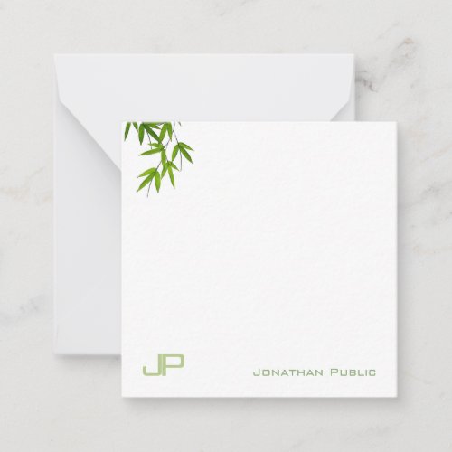 Watercolor Art Leaves Elegant Monogram Template