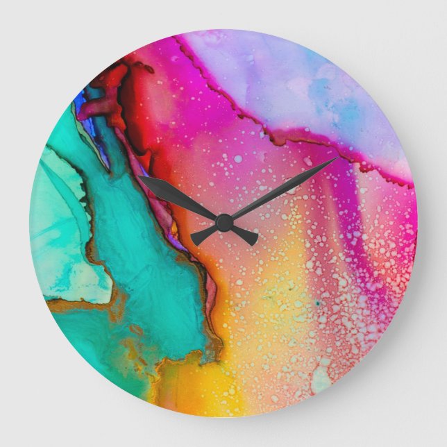 Watercolor Art Painting Wall Clock (Front)