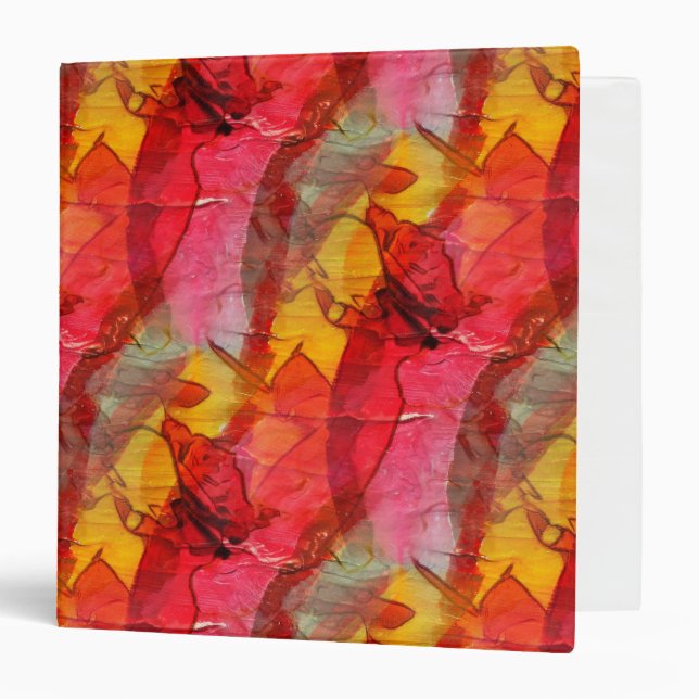Watercolor art red yellow binder (Front/Inside)