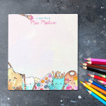 Watercolor Art Teacher Appreciation Gift Notepad<br><div class="desc">Celebrate the creativity and passion of art educators with our cute Watercolor Art Teacher Appreciation Personalized Notepad! Specifically designed for art teachers, this charming notepad showcases a whimsical border filled with multiple clipart images of paint supplies – brushes, paints, and an artist's apron – invoking the vibrant essence of artistic...</div>