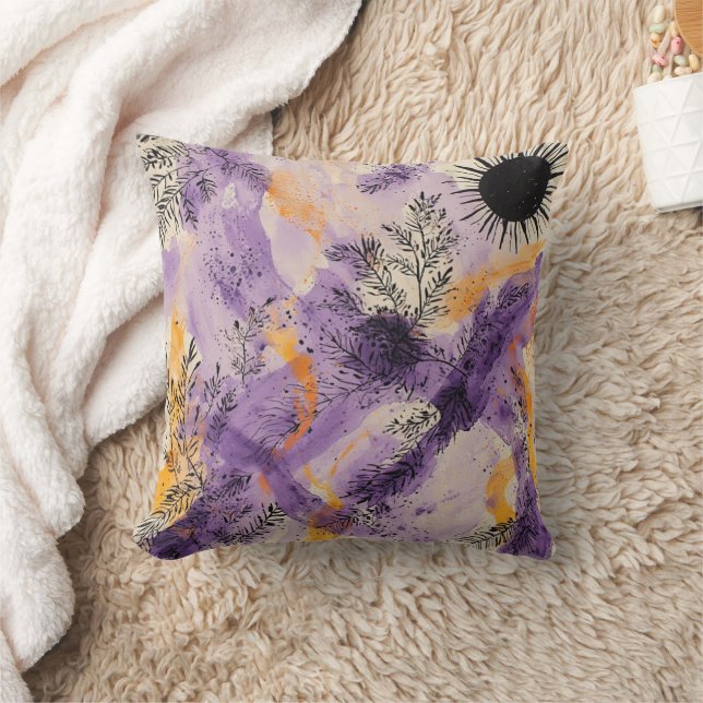 watercolor art throw pillow (Blanket)