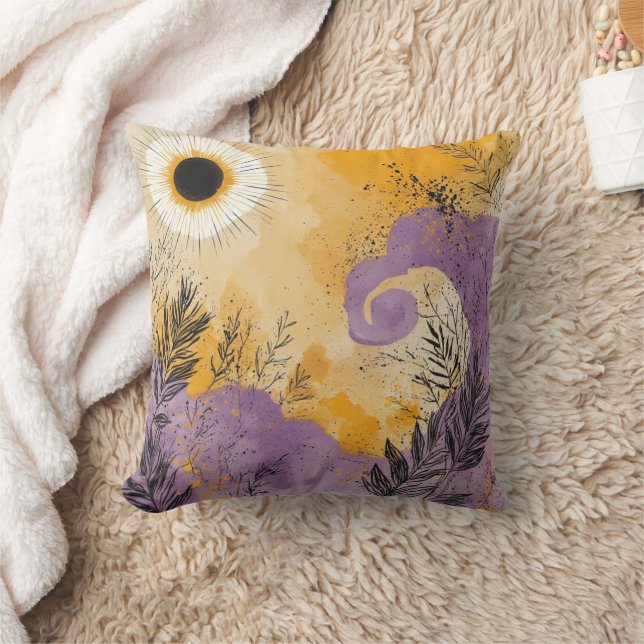 watercolor art throw pillow (Blanket)