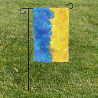 Watercolor art Ukrainian flag
