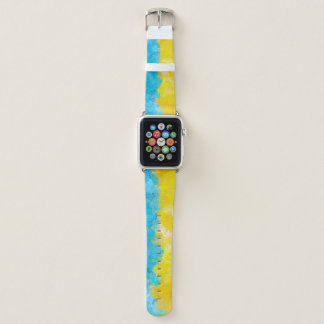 Watercolor art Ukrainian flag Apple Watch Band