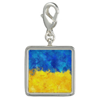 Watercolor art Ukrainian flag Charm