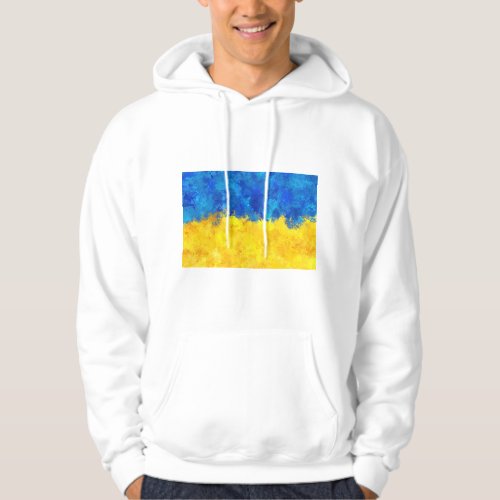 Watercolor art Ukrainian flag  Hoodie