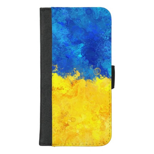 Watercolor art Ukrainian flag iPhone 87 Plus Wallet Case