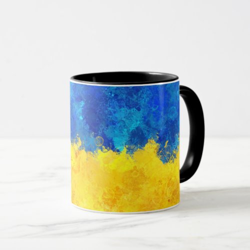 Watercolor art Ukrainian flag  Mug