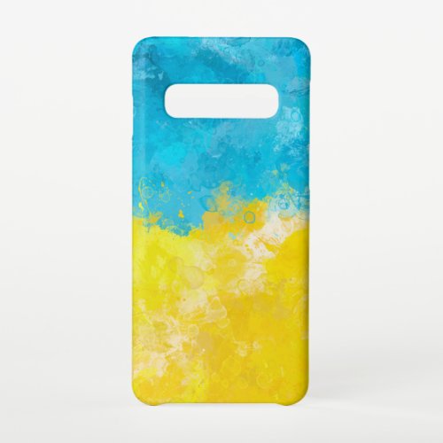 Watercolor art Ukrainian flag Samsung Galaxy S10 Case