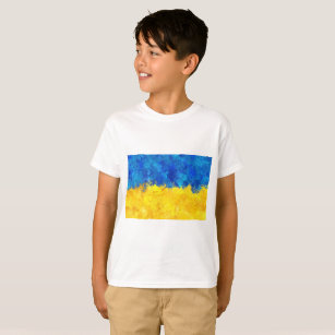 Watercolor art Ukrainian flag  T-Shirt