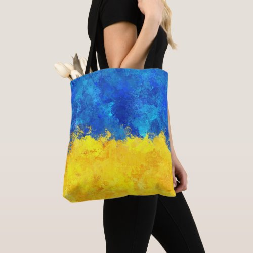 Watercolor art Ukrainian flag  Tote Bag