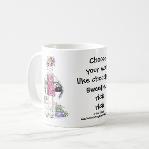 Watercolor Art Woman Humorous Saying Coffee Mug