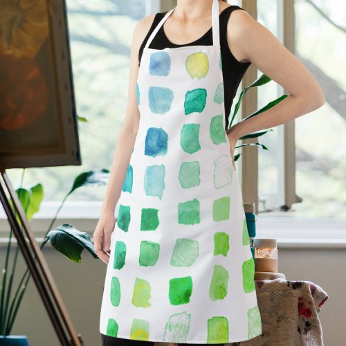 Watercolor Artist Green Apron