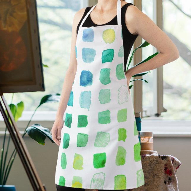 Watercolor Artist Green Apron (Creator Uploaded)