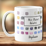 Watercolor Artist Name Monogram Not Paint Water Coffee Mug at Zazzle