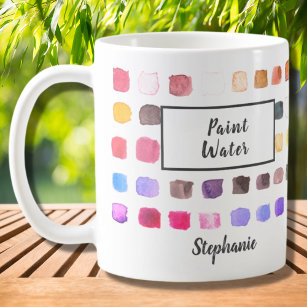 Watercolor Artist Name Paint Water Colorful Coffee Mug