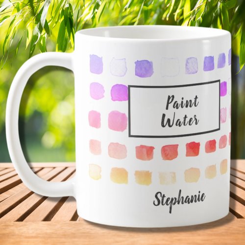Watercolor Artist Name Paint Water Pink Coffee Mug