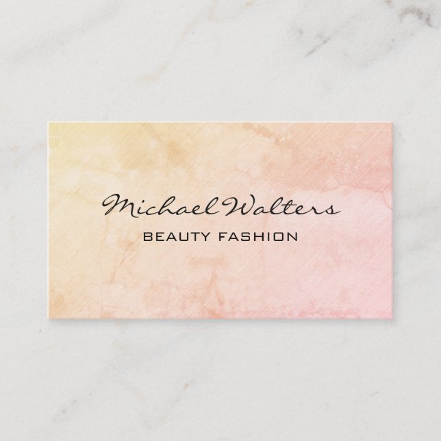 Watercolor Artistic Texture Business Card (Front)