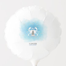 Watercolor Astrology - Cancer Balloon