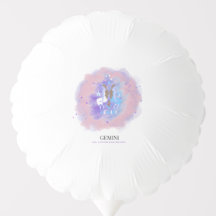 Watercolor Astrology - Gemini Balloons