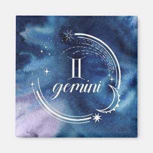 Watercolor Astrology - Gemini Magnet