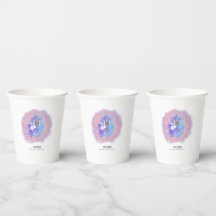 Watercolor Astrology - Gemini Paper Cups