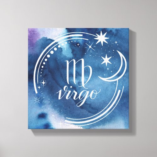 Watercolor Astrology _ Virgo Canvas Print