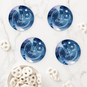 Watercolor Astrology - Virgo Coaster Set