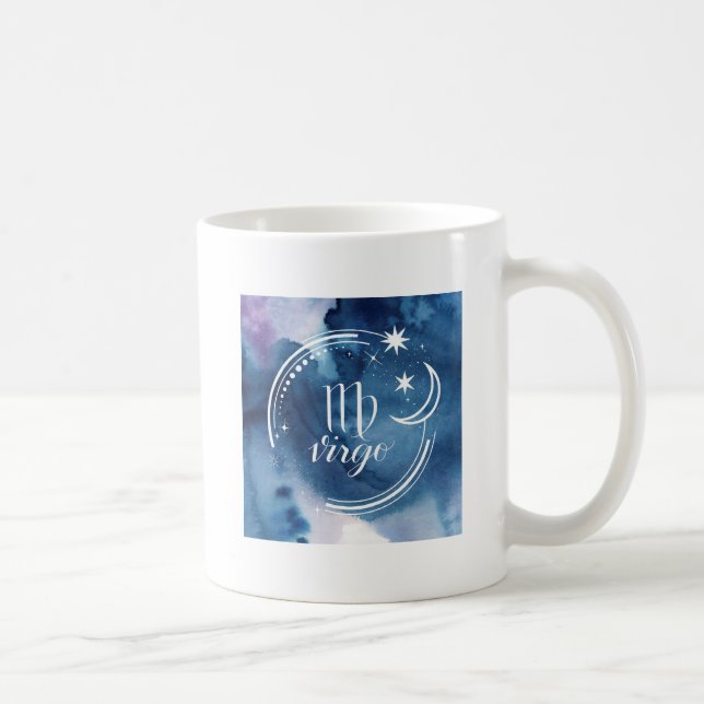 Watercolor Astrology - Virgo Coffee Mug (Right)