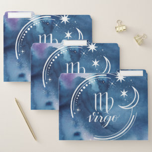Watercolor Astrology - Virgo File Folder