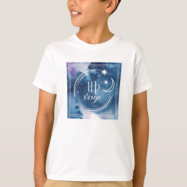 Watercolor Astrology - Virgo T-Shirt (Front)