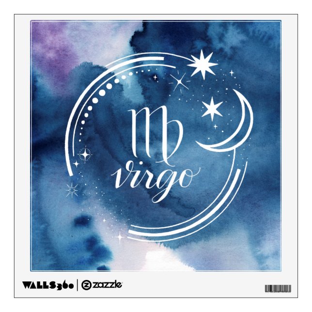 Watercolor Astrology - Virgo Wall Decal (Front)