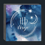 Watercolor Astrology - Virgo Wooden Box Sign<br><div class="desc">Watercolor Virgo by Grace Popp</div>