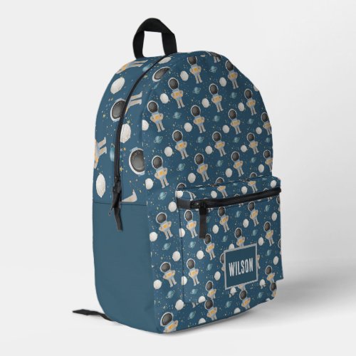 Watercolor Astronaut Space Printed Backpack