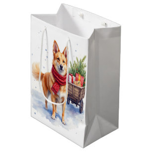 Watercolor Australian Stumpy Tail Cattle Dog Medium Gift Bag