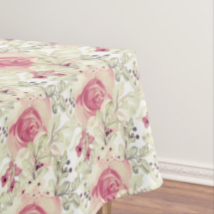 Watercolor Autumn Blooms Pattern  Tablecloth