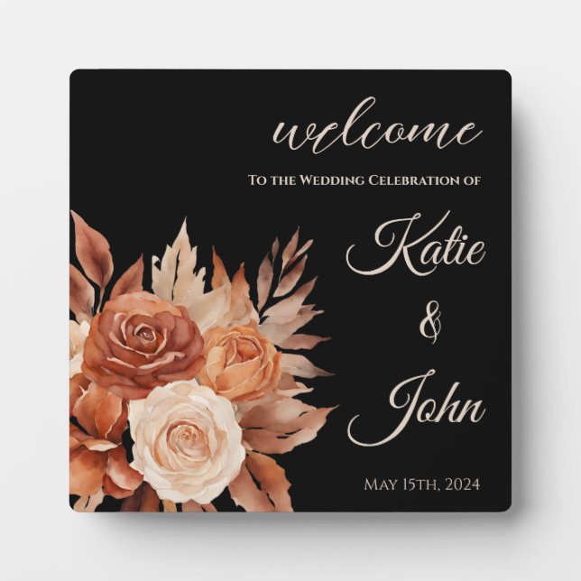 Watercolor Autumn Elegance- Plaque (Front)