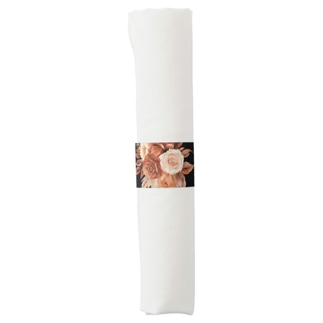 Watercolor Autumn Elegance-Wedding- Napkin Bands (Front)