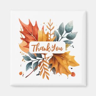 Watercolor Autumn Fall Color Leaves Magnet