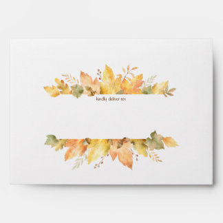 Watercolor Autumn Fall Leaves 1 | Envelope