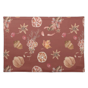Watercolor Autumn Fall Thanksgiving Cloth Placemat