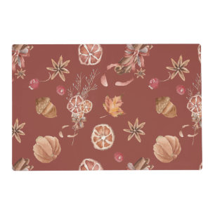 Watercolor Autumn Fall Thanksgiving Placemat