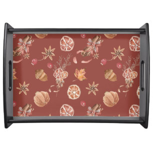 Watercolor Autumn Fall Thanksgiving Serving Tray