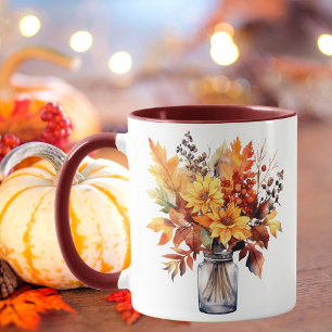 Watercolor Autumn Florals Mug